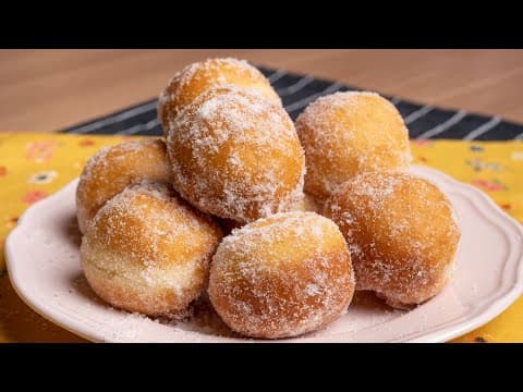 Donut Ball gebu guna pelembut roti homemade.