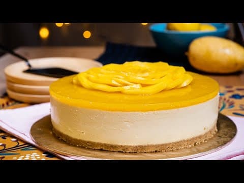 Mango Cheesecake Creamy Macam AISKRIM, Tanpa Bakar Tanpa Telur