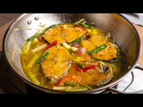 Ikan Tenggiri Masak Cuka, cukup rasa masam pedas.