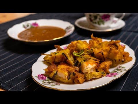 Cucur Udang Cik Ani & Kuah Kacang |Resepi Special Turun Temurun