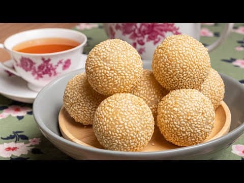 Cara buat Kuih Bom Bijan yang bulat cantik, rangup diluar dan sangat lembut di dalam.