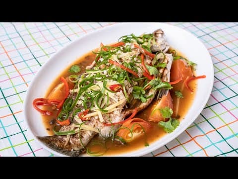 Siakap Stim Taucu, Menu Cepat & Sihat.. Zap Zup Zasss Siappp