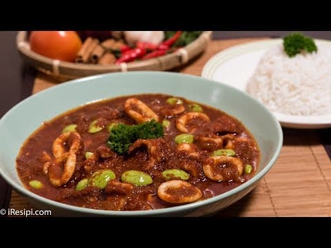 Sambal Tumis Sotong dan Petai