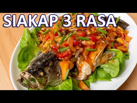 Ikan Siakap 3 Rasa Sedap Macam Restoran Thai