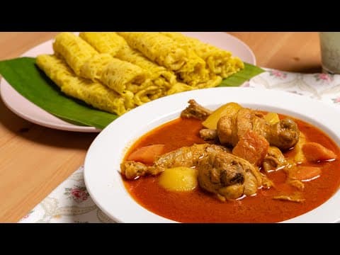 Roti Jala Lembut dan Kari Ayam Berkerisik yang Semerbak Harum